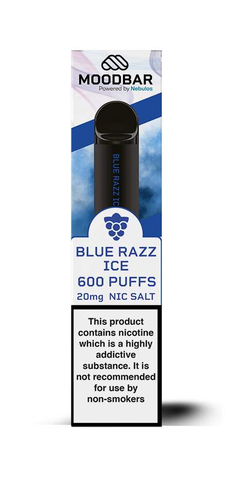 MOODBAR Blue Razz Ice 20mg Nicotine Disposable Vape